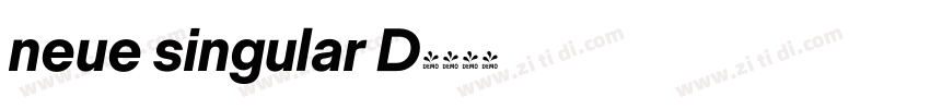 neue singular D字体转换